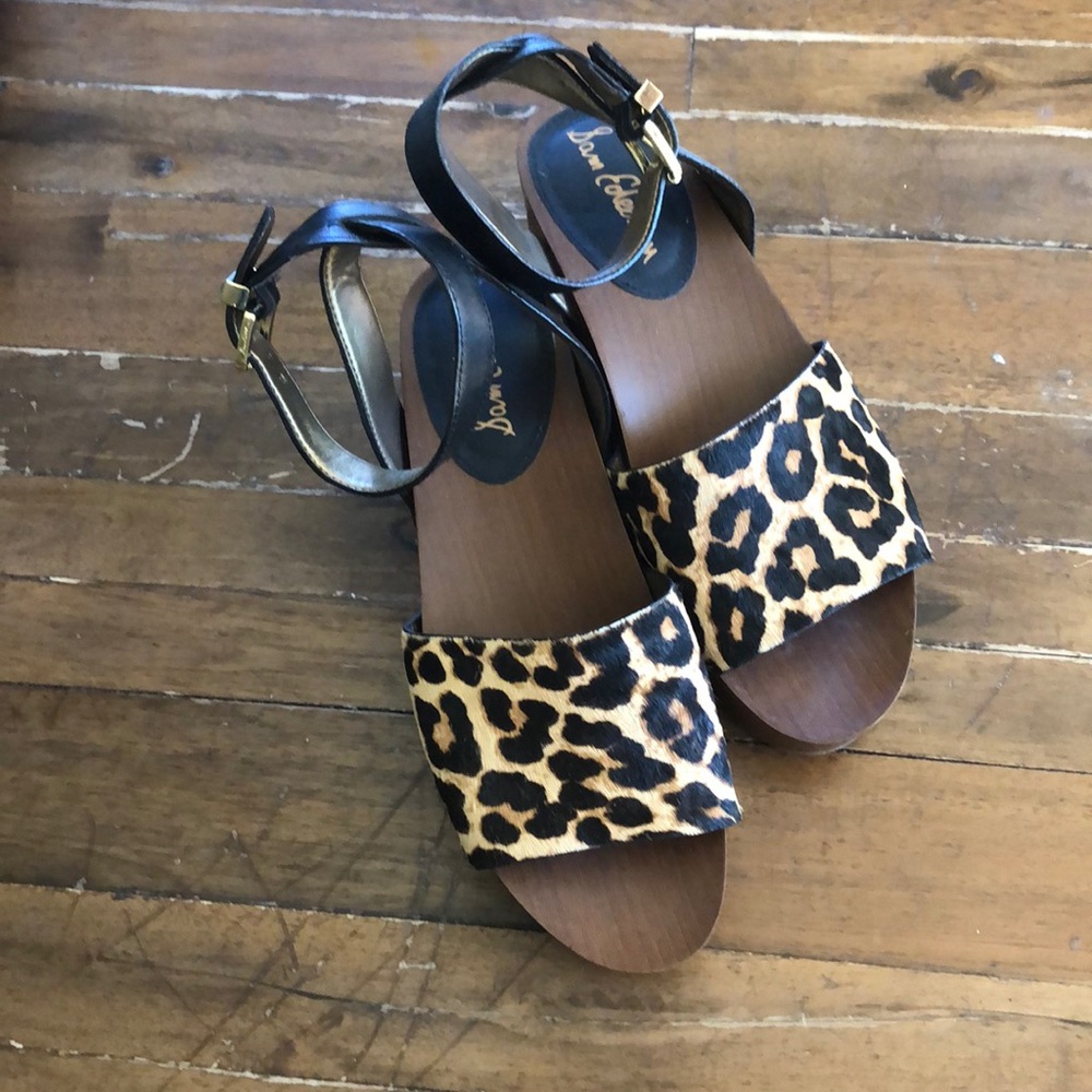 Sam Edelman animal print wedge sandals